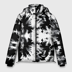 Куртка зимняя мужская Серо белый тайдай, цвет: 3D-черный