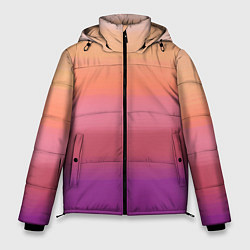 Куртка зимняя мужская Абстракция градиент на закате дня, цвет: 3D-светло-серый