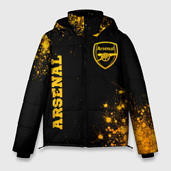 Куртка зимняя мужская Arsenal - gold gradient вертикально, цвет: 3D-черный