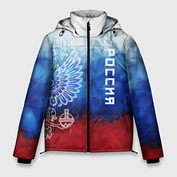 Куртка зимняя мужская Герб России и флаг, цвет: 3D-красный