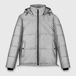 Куртка зимняя мужская Однотонный светло-серый текстурированный, цвет: 3D-черный