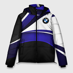 Куртка зимняя мужская BMW Logotype - blue waves, цвет: 3D-красный