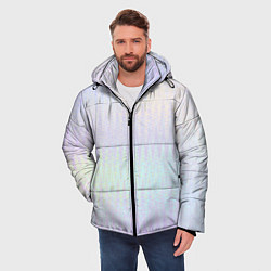 Куртка зимняя мужская Бледный сиреневый тай-дай, цвет: 3D-светло-серый — фото 2