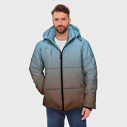 Куртка зимняя мужская Текстура градиент, цвет: 3D-черный — фото 2