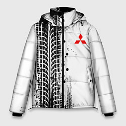 Куртка зимняя мужская Митсубиси - следы от колес, цвет: 3D-черный