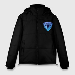 Куртка зимняя мужская Tesla logo neon, цвет: 3D-черный