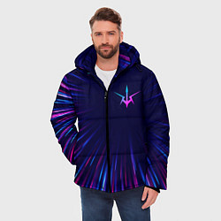 Куртка зимняя мужская Code Geass neon blast lines, цвет: 3D-черный — фото 2