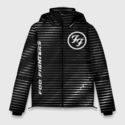 Куртка зимняя мужская Foo Fighters metal rock lines, цвет: 3D-черный