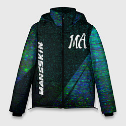 Куртка зимняя мужская Maneskin glitch blue, цвет: 3D-черный