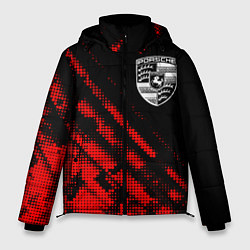 Куртка зимняя мужская Porsche sport grunge, цвет: 3D-красный