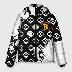 Мужская зимняя куртка Bitcoin pattern binance