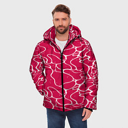 Куртка зимняя мужская Яркий абстрактный паттерн для спорта, цвет: 3D-светло-серый — фото 2