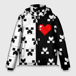 Куртка зимняя мужская Minecraft pattern love, цвет: 3D-черный