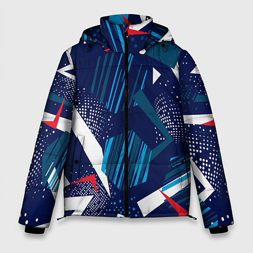 Мужская зимняя куртка Абстрактный фон с пятнистым узором / 3D-Светло-серый – фото 1