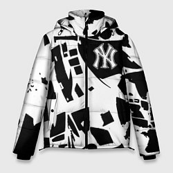 Куртка зимняя мужская New York yankees - abstraction, цвет: 3D-черный