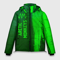 Куртка зимняя мужская Arctic Monkeys - green gradient по-вертикали, цвет: 3D-черный