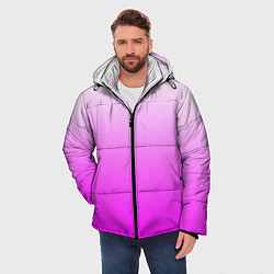 Куртка зимняя мужская Gradient color pink, цвет: 3D-светло-серый — фото 2