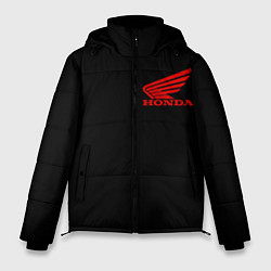 Куртка зимняя мужская Honda red logo auto steel, цвет: 3D-черный