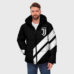 Куртка зимняя мужская Juventus line white, цвет: 3D-черный — фото 2