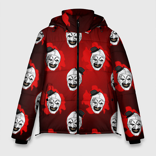 Мужская зимняя куртка Funny clown Art in blood / 3D-Светло-серый – фото 1