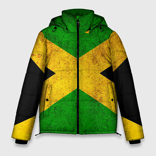 Мужская зимняя куртка Jamaica flag / 3D-Светло-серый – фото 1