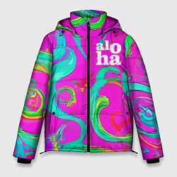 Мужская зимняя куртка Abstract floral pattern - aloha