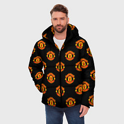 Куртка зимняя мужская Manchester United Pattern, цвет: 3D-красный — фото 2