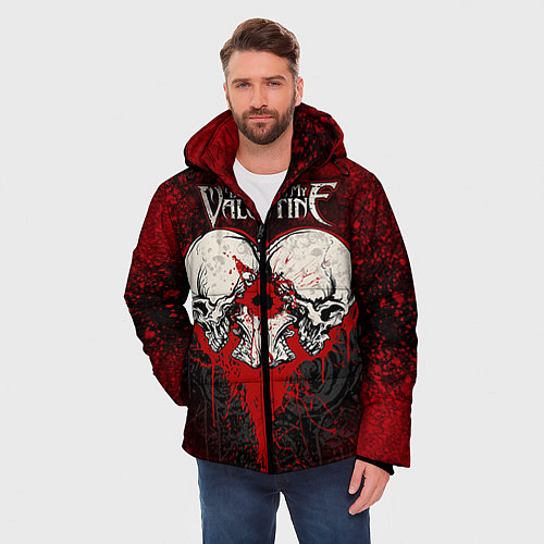Мужская зимняя куртка BFMV: Duo Skulls / 3D-Красный – фото 3