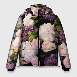 Куртка зимняя мужская Весенние цветы, цвет: 3D-светло-серый