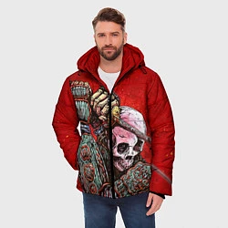 Куртка зимняя мужская Скелет, цвет: 3D-черный — фото 2