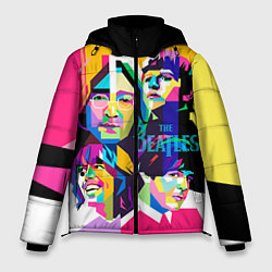 Куртка зимняя мужская The Beatles: Poly-art, цвет: 3D-красный