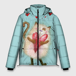Куртка зимняя мужская Котик, цвет: 3D-черный