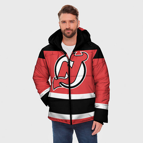 Мужская зимняя куртка New Jersey Devils / 3D-Красный – фото 3