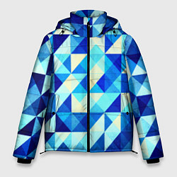 Куртка зимняя мужская Синяя геометрия, цвет: 3D-красный