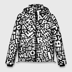 Куртка зимняя мужская Английский алфавит, цвет: 3D-черный