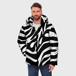 Куртка зимняя мужская Зебра, цвет: 3D-черный — фото 2