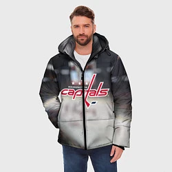 Куртка зимняя мужская Washington Capitals, цвет: 3D-светло-серый — фото 2