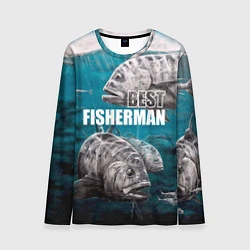 Лонгслив мужской Best fisherman, цвет: 3D-принт