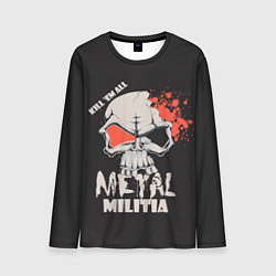 Лонгслив мужской Metal Militia, цвет: 3D-принт