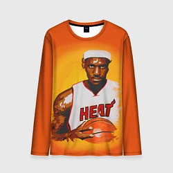 Лонгслив мужской LeBron James: Heat, цвет: 3D-принт