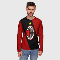 Лонгслив мужской Milan FC: Red Collection, цвет: 3D-принт — фото 2