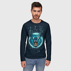 Лонгслив мужской Космический медведь, цвет: 3D-принт — фото 2