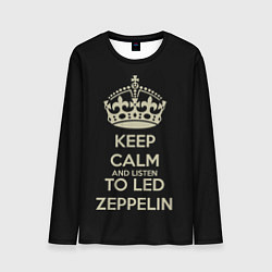 Лонгслив мужской Keep Calm & Led Zeppelin, цвет: 3D-принт