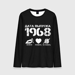 Лонгслив мужской Дата выпуска 1968, цвет: 3D-принт