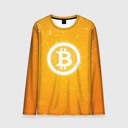 Мужской лонгслив Bitcoin Orange