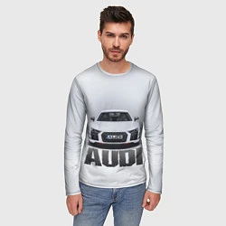Лонгслив мужской Audi серебро, цвет: 3D-принт — фото 2