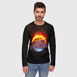 Лонгслив мужской Black Sabbath земля в огне, цвет: 3D-принт — фото 2