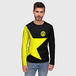 Лонгслив мужской FC Borussia Dortmund: Star, цвет: 3D-принт — фото 2
