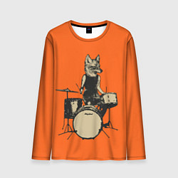 Лонгслив мужской Drums Fox, цвет: 3D-принт