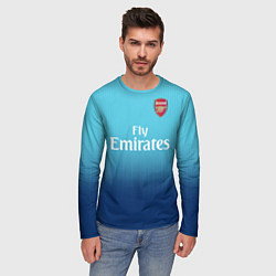 Лонгслив мужской Arsenal FC: Blue Away 17/18, цвет: 3D-принт — фото 2